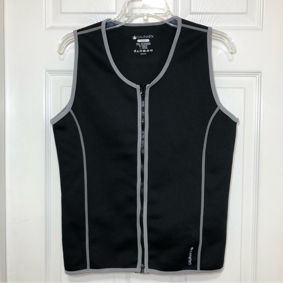 SaunaFX Men's Lose Water Weight Slimming Neoprene Sauna Vest with Microban L - Picture 2 of 9